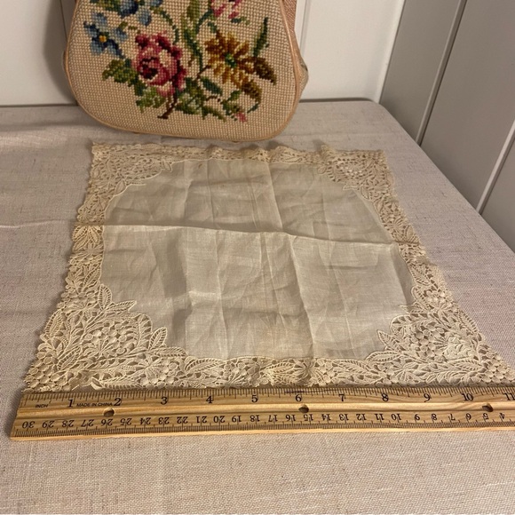 Vintage Needlepoint Handbag Purse
Handmade Floral pattern cross-stitch MCM bag - Picture 6 of 16